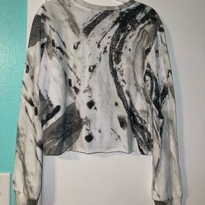 Tie dye crop top long sleeve